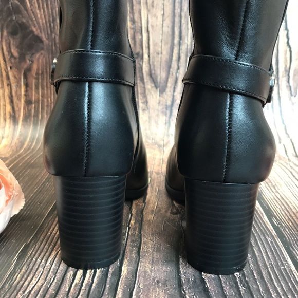 Giani Bernini Adonny Wide Calf Black Leather Boots - Picture 5 of 8